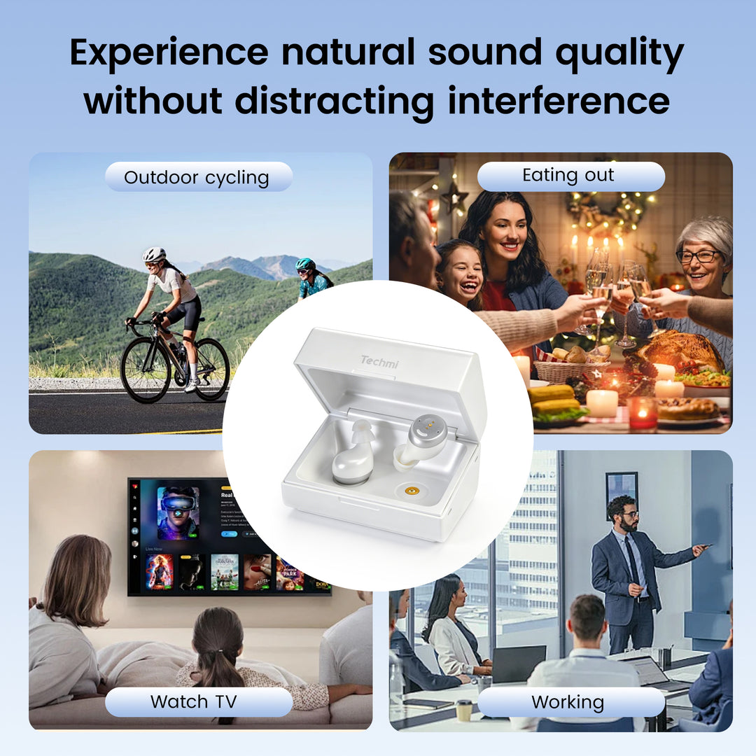 Techmi Match: In-Ear OTC Hearing Aids with Bluetooth 5.3 | 43dB Gain & App Control - Techmi Corporation